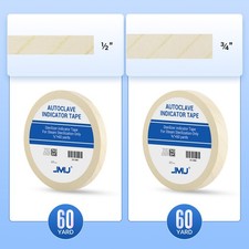 2X JMU Dental Autoclave Tape Steam Sterilization Indicates Tape 60Yd 1/2", 3/4"