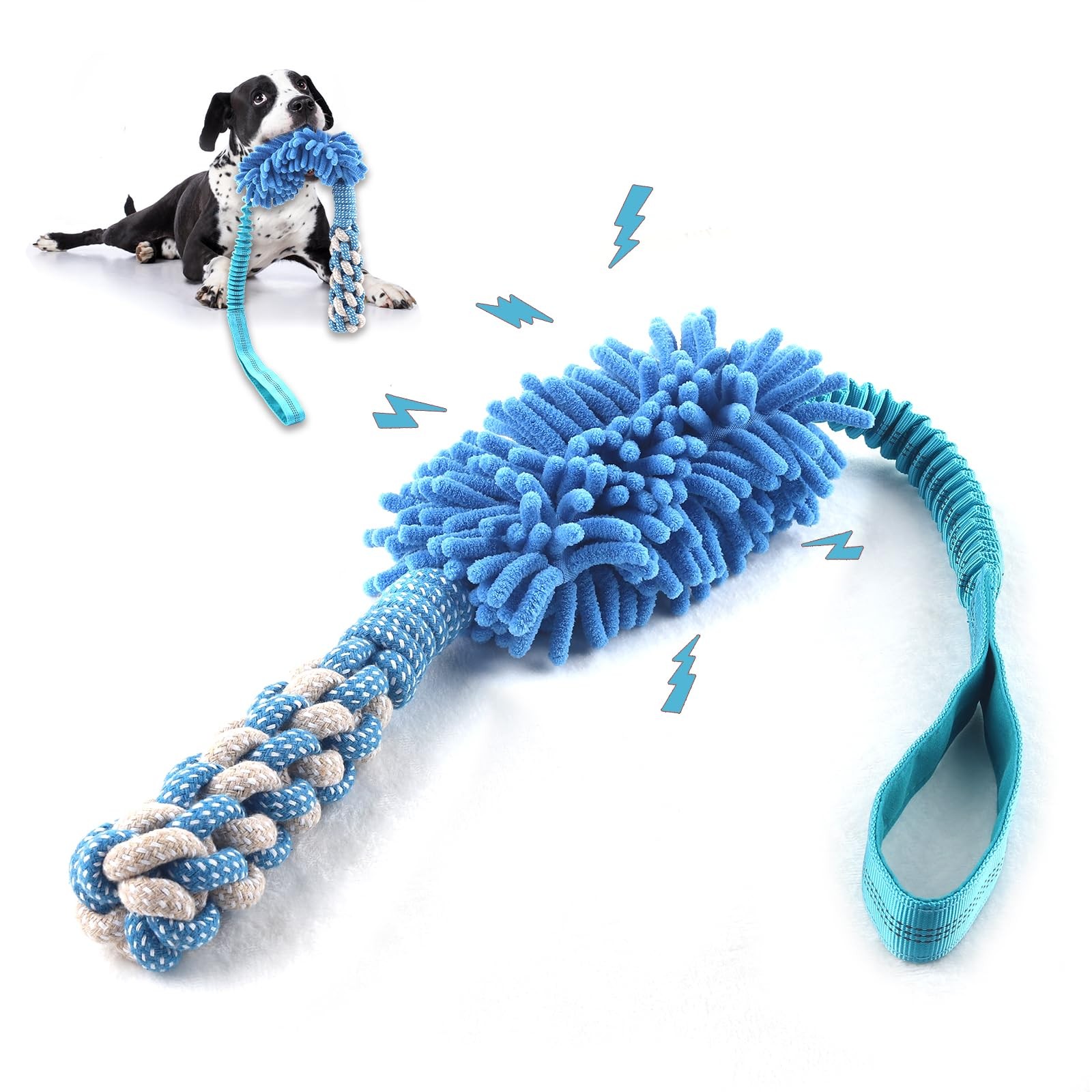 Dog Squeak Toys Plush Dog Toy With Dog Ropes Knots For Fun A