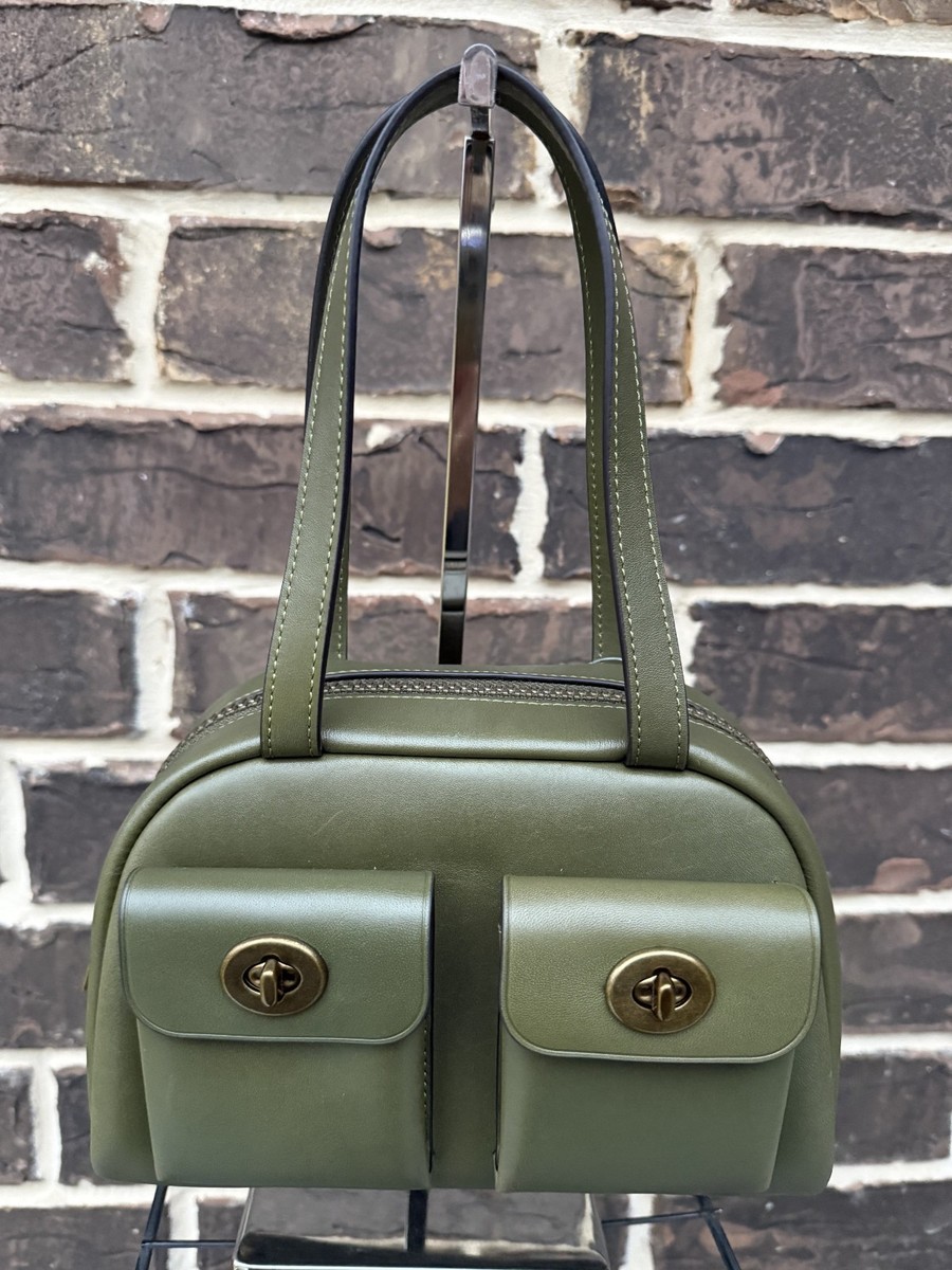 NWT Coach Originals Twin Turnlock Sm Waxed Leather Shoulder Bag 20