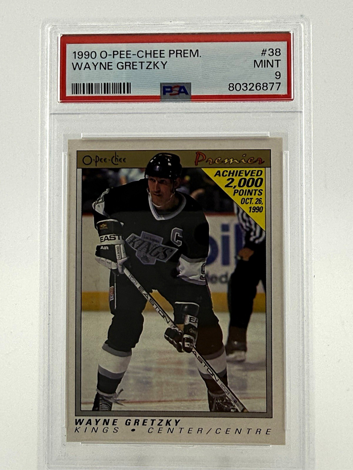 O-Pee-Chee 1990 O-Pee-Chee Premier Wayne Gretzky #38 Kings Graded Mint