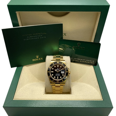 Rolex Submariner 126618LN 18K Yellow Gold Ceramic Black Dial