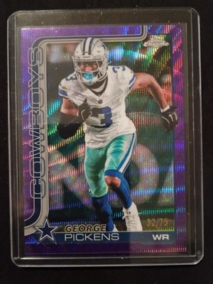 George Pickens 32/75 Topps Chrome Purple