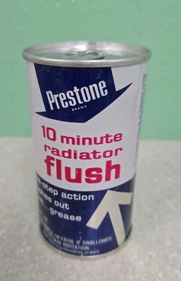 Vintage Prestone 10 Minute Radiator Flush - Full Can, Metal Can , New
