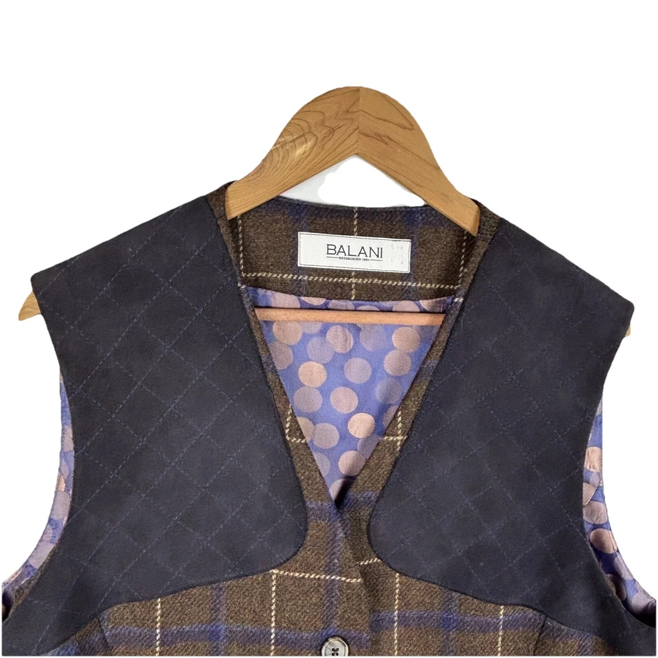 Balani Womens Custom Wool Suede Hunting Shooting Vest Sz XL Lined Personalized - Image 4 of 4