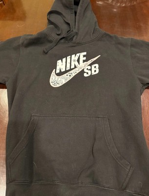 Travis Scott Cactus Jack for Nike SB Hoodie Black Pink Paisley Swoosh Size MED