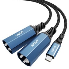 6.6ft USB C to Dual XLR Stereo Power Amplifier Cable Type C Active Speaker