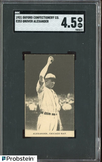 1921 Oxford Confectionery Co. E253 Grover Alexander HOF SGC 4,5 Sehr guter Erhaltungszustand +