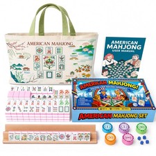 NEW ! American Mahjong Tile Set &ndash;166 9 inches x 20 x 3 inches, Green
