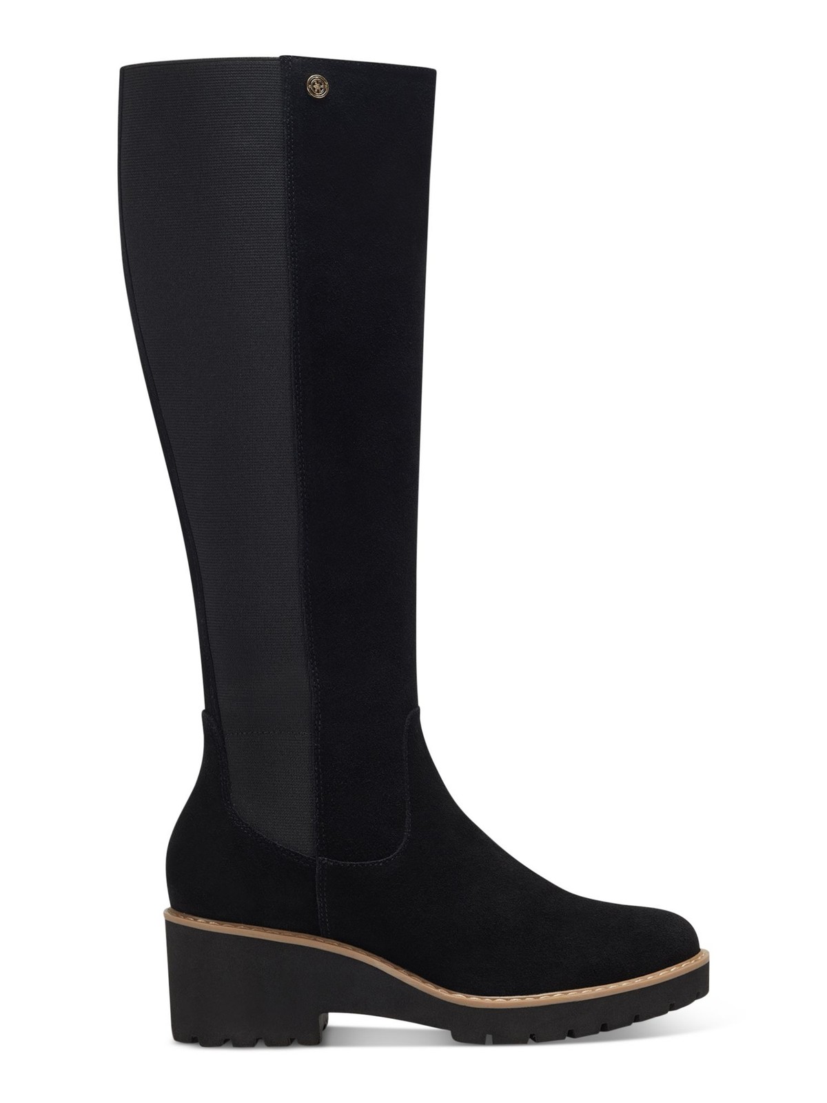 GIANI BERNINI Womens Black Valensia Round Toe Block Heel Leather Riding Boot 6 M 10490₽
