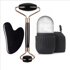 Ice Roller Gua Sha Set Facial Massager Face Skin Care Lifting Contouring