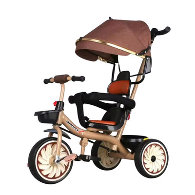 Kinder Trike Dreirad 6 in 1 Kinderwagen mit Elterngriff Kleinkind Schiebefahrrad