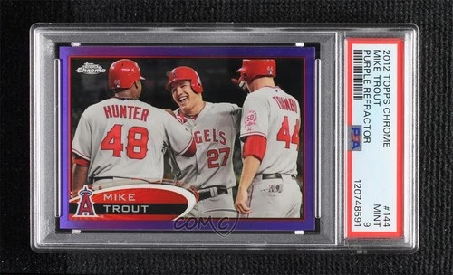 2012 Topps Chrome Retail Purple Refractor Mike Trout #144 PSA 9 MINT 1q7