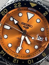 Seiko 5 Sports SSK005J Orange GMT Automatic Full Set Box Papers Excellent