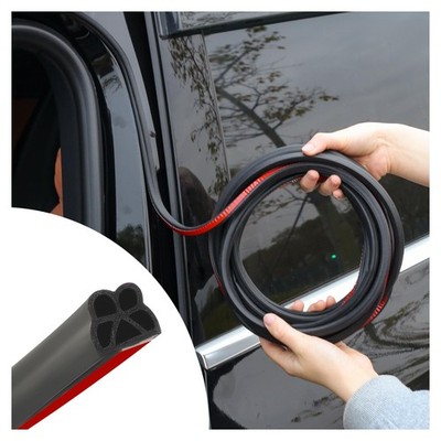 52.49Ft Car Door Weather Stripping Door Seal Strip,B-Shape Double Layer Rubber