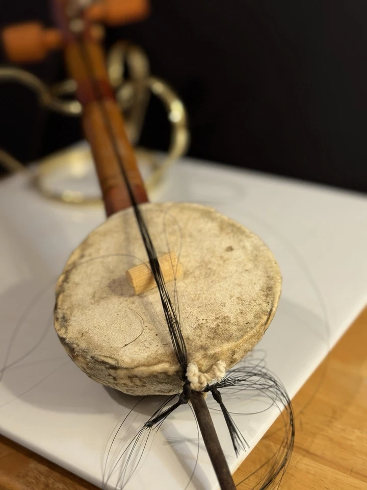 罕见 28 英寸埃及 Rebab 马毛弓形乐器 带照片 • 小提琴家拥有 — 第 4/4 张图片