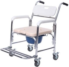 Waterproof Shower Accessible Transport Commode Wheelchair Medical Rolling Chair