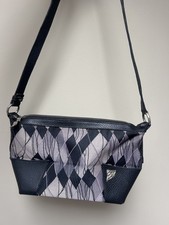 Borsa a tracolla vintage Vivienne Westwood Argyle nero grigio arlecchino Y2K punk
