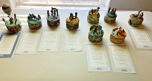 VTG 1990's Set of 9 Ardleigh Elliott Wizard Of Oz Music Boxes WORKS most w/COA's - Picture 2 of 23