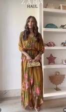 ZARA FW25 ZW COLLECTION OVERSIZED FLORAL DRESS SIZE M ONE SIZE 8607/043 NWT