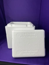 Thermosafe 11x9x12 Styrofoam Cooler with 2 Ice Packs