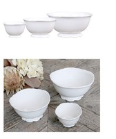 "Chic Antique 3Er Set Schalen Schale SchüSsel \"Provence\" Porzellan Weiß 63091-00"