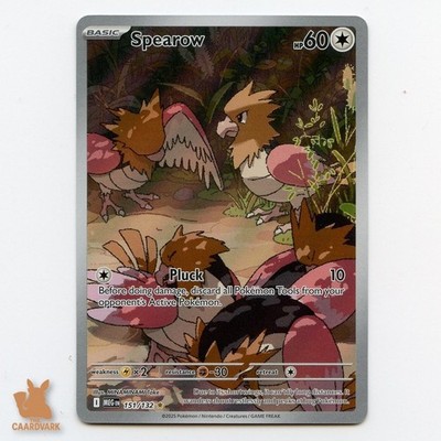 Spearow 151/132 Mega Evolution | Illustration Rare, Full Art | Pokémon TCG