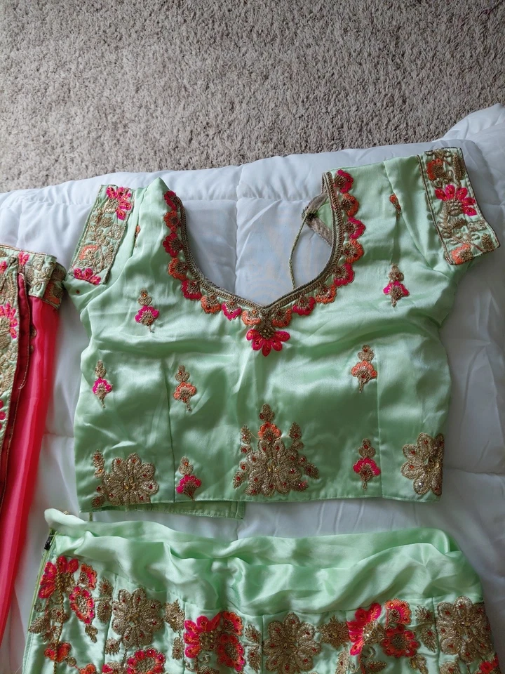 estampa floral adolescente ghagra choli - Imagem 2 de 4