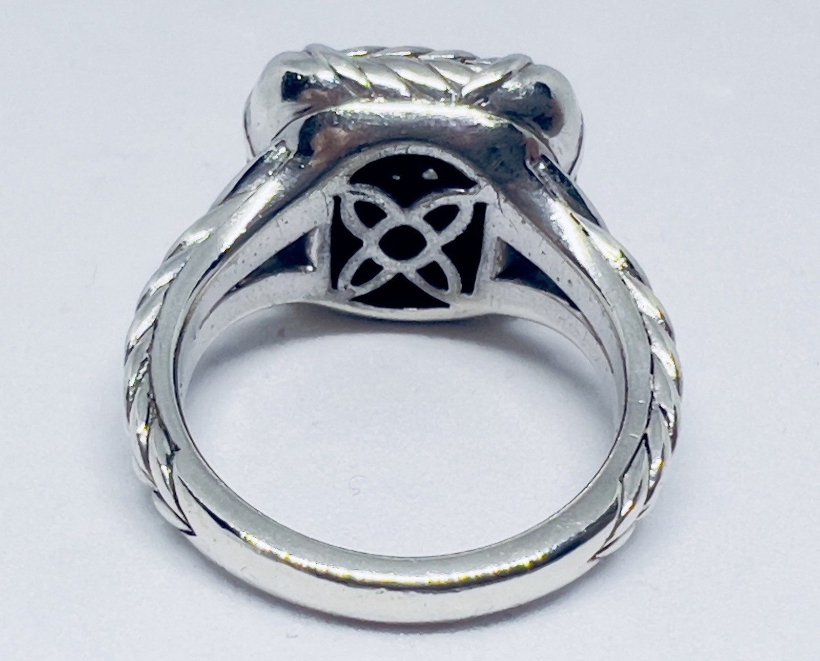 Pavé Diamond Twisted Cable Split Shank Ring 925 S… - image 6