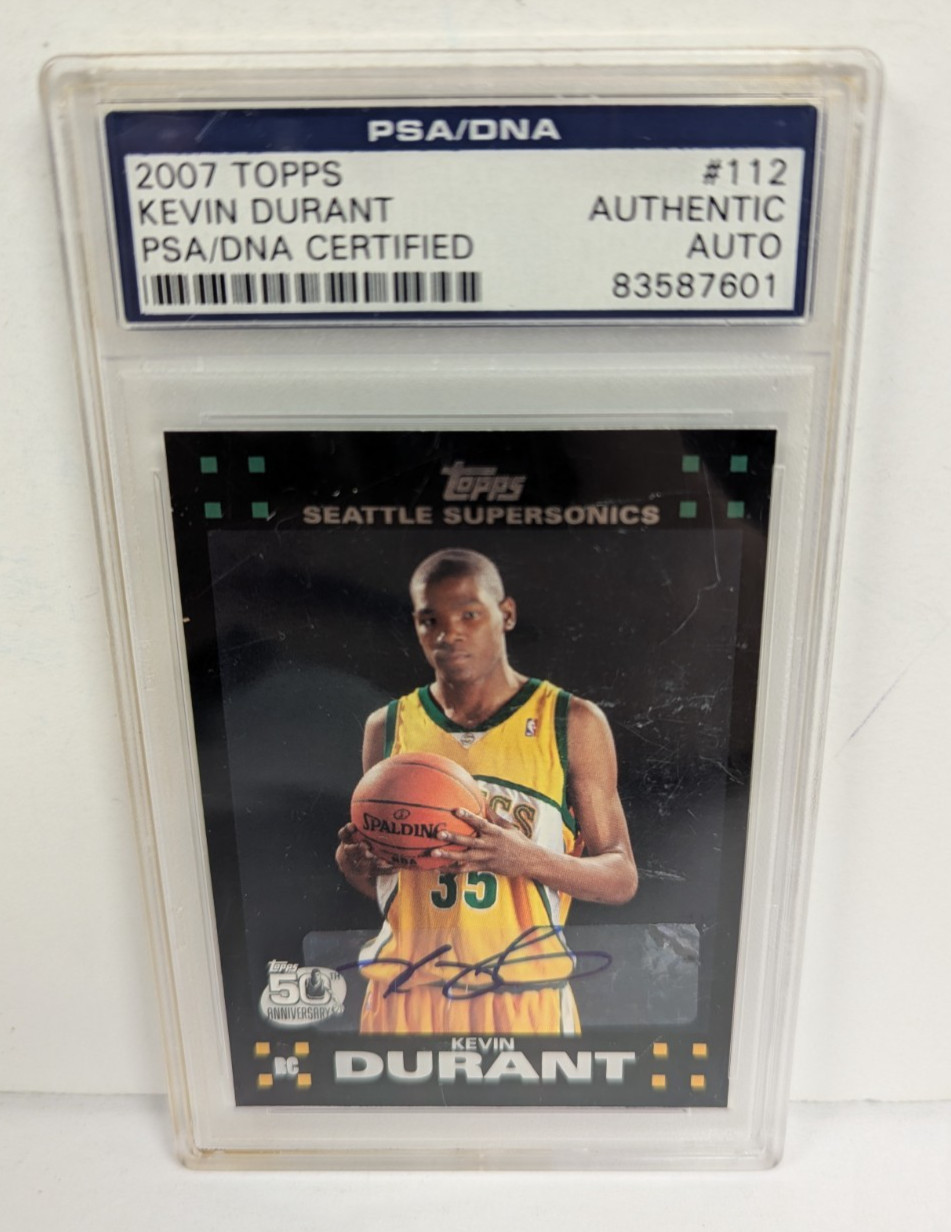 2007 TOPPS #112 Kevin Durant Authentic PSA/DNA Certified Auto