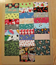 Lot of 100 5X5" of Fabric Squares For Quilting/Crafts. "Hues of Blues"