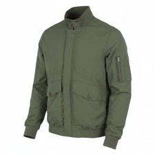 Chaqueta JACK & JONES Premium Flight Hombre S Verde Cuello Alto Ligera Bombardero DDP