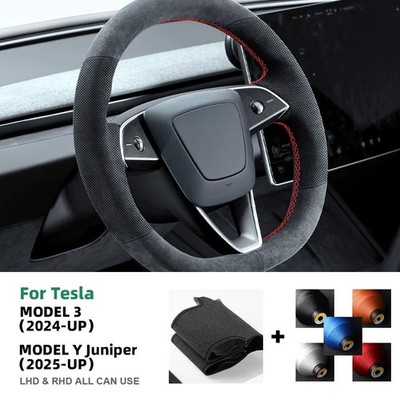 Tesla Model 3/Y Lenkradbezug Wildleder Rutschfest Premium Cover