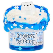 Frozen Iceberg - Ice-Cream/Clear Textured Slime - Handmade in USA - - White/Blue