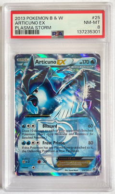 2013 Articuno ex #25 Team Plasma - PSA 8 NM-MT - Plasma Storm B