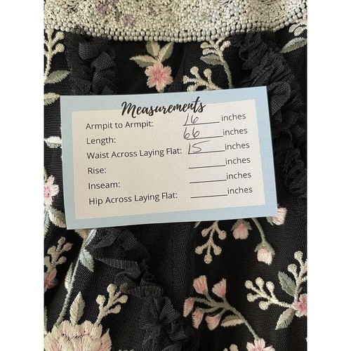Mac Duggal Dress 70160 Embroidered Ruffle One Shoulder Lace Up Gown Black Size 8 - Picture 9 of 10