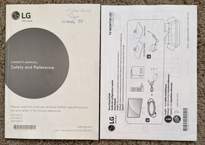 LG TV Owner’s Manual/Setup Guide 22/24/28LF4520 LED 17p English/French