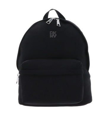 DKNY Jenny Backpack Rucksack Freizeitrucksack Rucksack Black / Silver schwarz