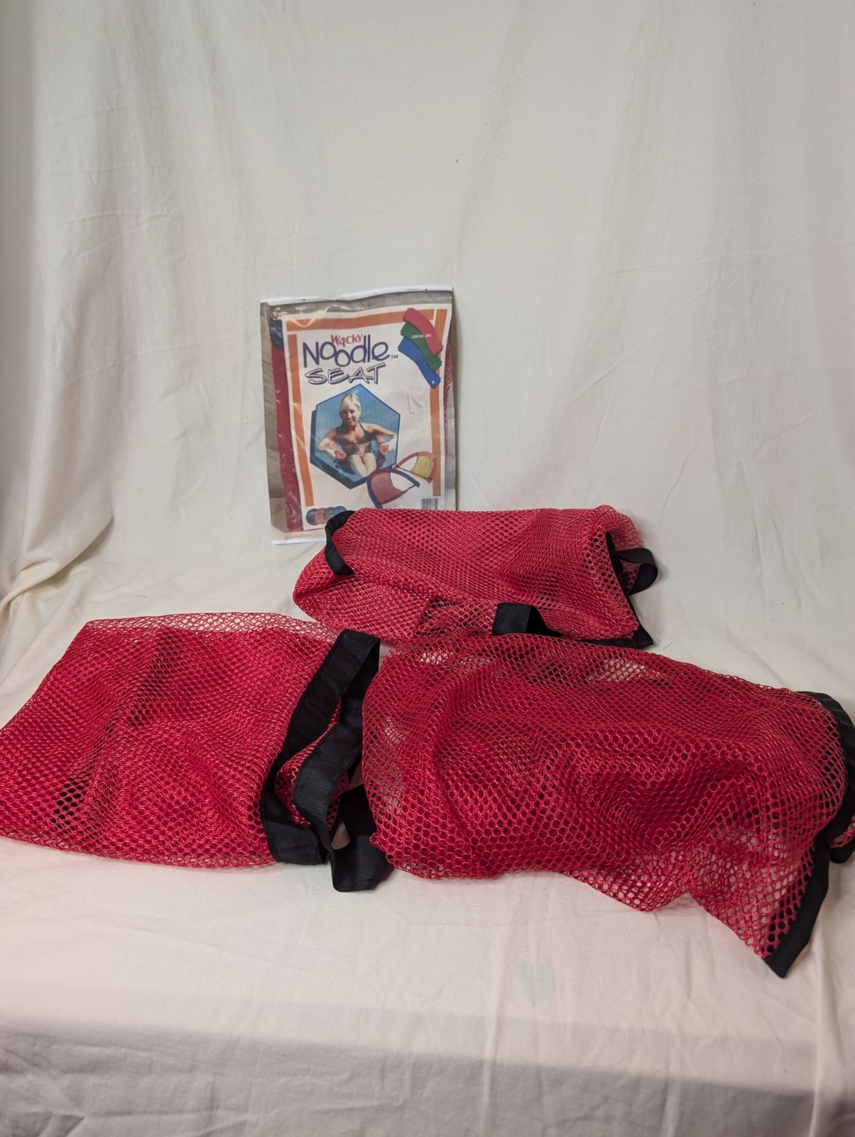 Vintage Pool Noodle Seat Bundle with Red Mesh - 3 Seats Included