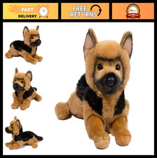 German Shepherd Dog Plush Stuffed Animal Toy - Soft Cuddly Pet Gift, 12