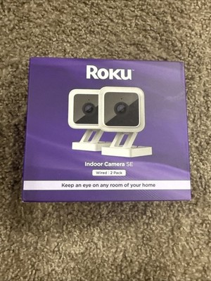 Roku Smart Home Indoor Camera (2-Pack) Wired Security 1080p HD *NEW*