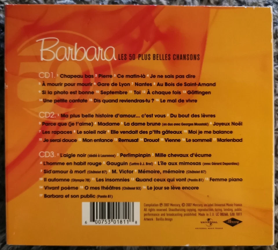 Barbara - Les 50 Plus Belles Chansons (3 CD Digipak) - Image 2 of 4