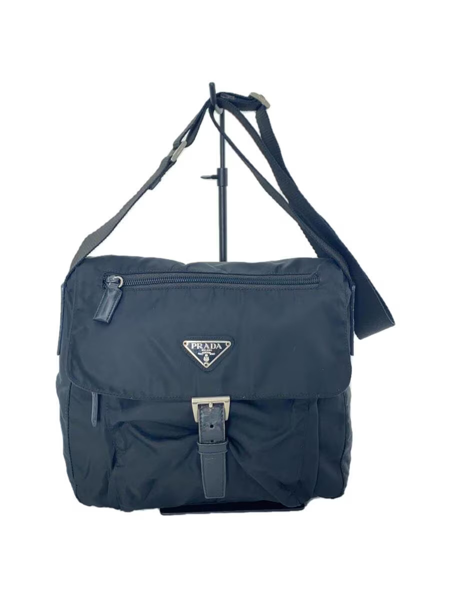 PRADA Black Nylon Shoulder Bag