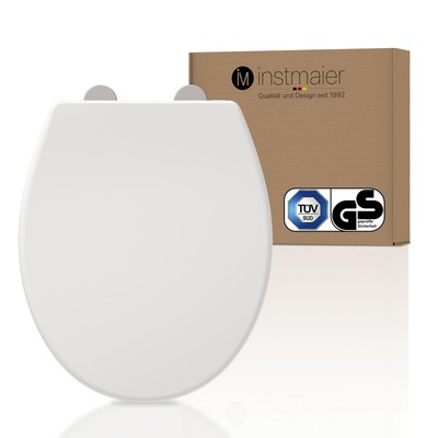 instmaier Toilettendeckel mit Absenkautomatik | TÜV geprüft | WC-Sitz | Oval
