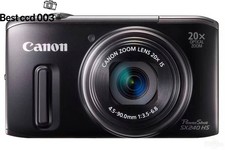 Canon PowerShot SX240 HS Digital Camera Black Charger SD Good Condition Tested
