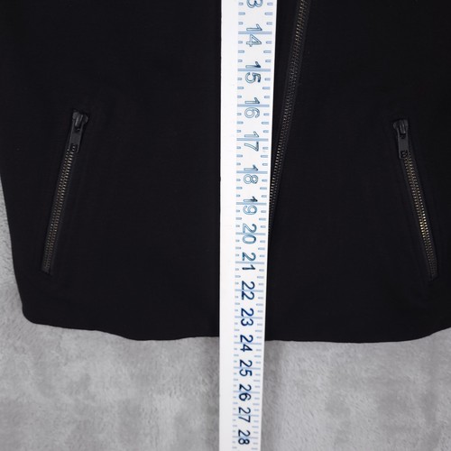 Eileen Fisher Moto Jacke schwarz asymmetrisch Zip S dehnbar Viskose Ponte Zip Slv - Bild 6 von 16