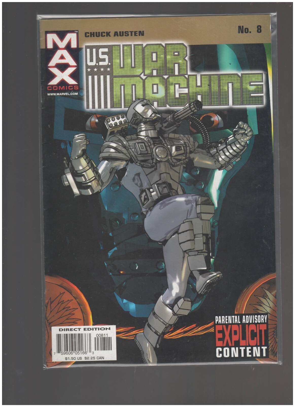 U.S. War Machine Issues #6, #7, & #8 Marvel Max Comics 2001 Mcu