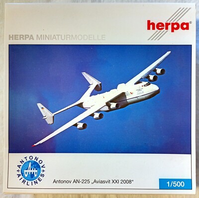 Herpa Wings 518710 Antonov AN-225 Aviasvit XXI 2008 UR-82060 1:500 Zustand 1b