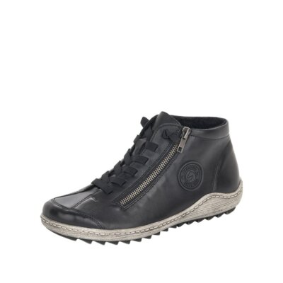 Remonte Damen Leder Schnürer Schwarz Halbschuhe R1498-01