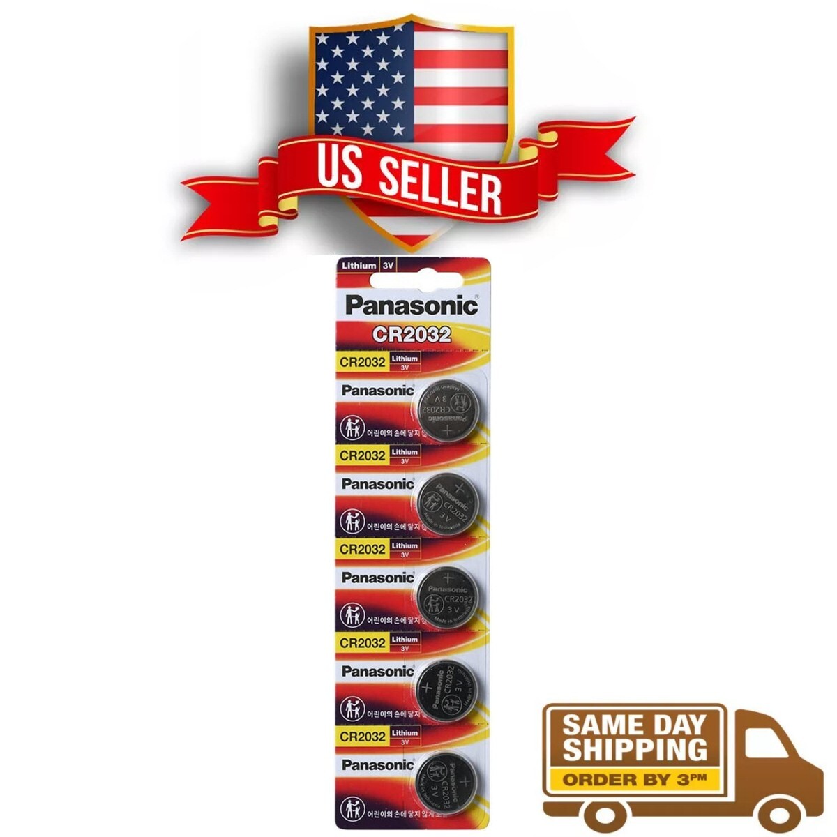 5 x SUPER FRESH Panasonic CR2032 CR 2032 Lithium Battery 3V Coin Cell Exp. 2035 5 x SUPER FRESH Panasonic CR2032 CR 2032 Lithium Battery 3V Coin Cell Exp. 2035