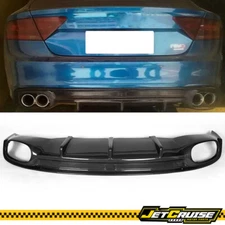 Fits 12-14 Audi A7 S Line 4Dr OE Style Carbon Fiber Rear Bumper Lip Diffuser